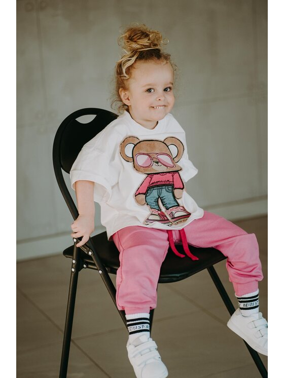 Bejbi Story Bejbi Story T-Shirt haniakoralewska@wp.pl Różowy Oversize
