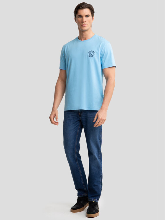 BIG STAR BIG STAR T-Shirt REAGER_401_150 Niebieski Oversize
