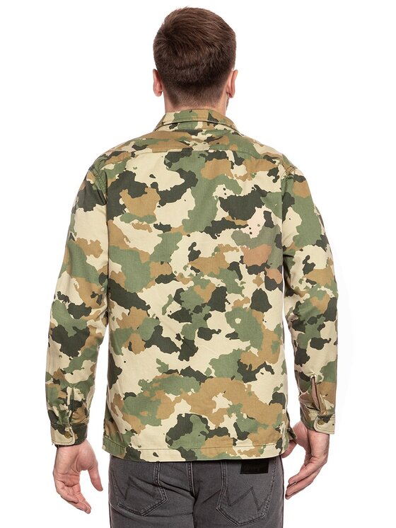 Lee Lee Kurtka przejściowa FATIQUE OVERSHIRT Brązowy Regular Fit