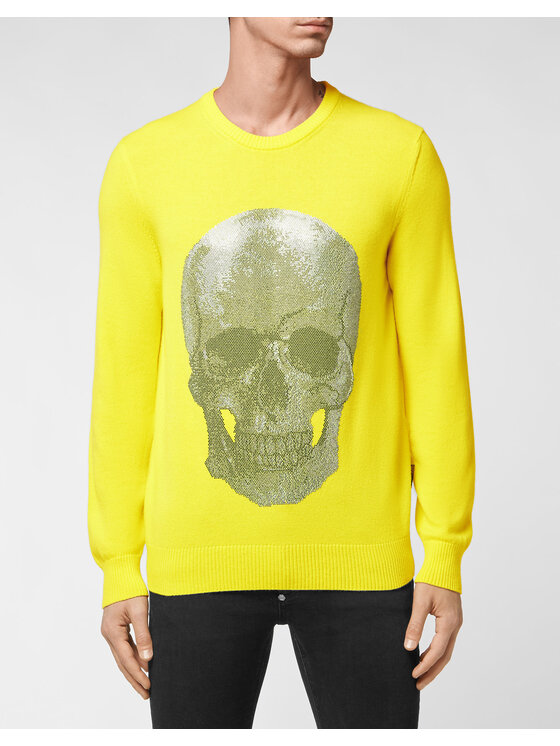 PHILIPP PLEIN PHILIPP PLEIN S dlhými rukávmi 1637 Žltá Regular Fit