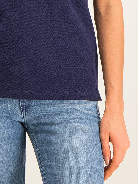 Lacoste Lacoste Тениска с яка и копчета PF7839 Тъмносин Classic Fit