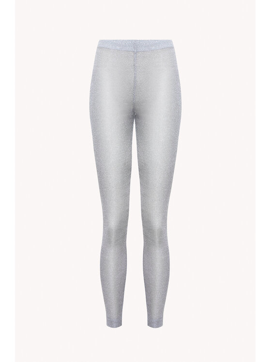 EPUZER EPUZER Leggings Metallic mesh Argento Standard Fit