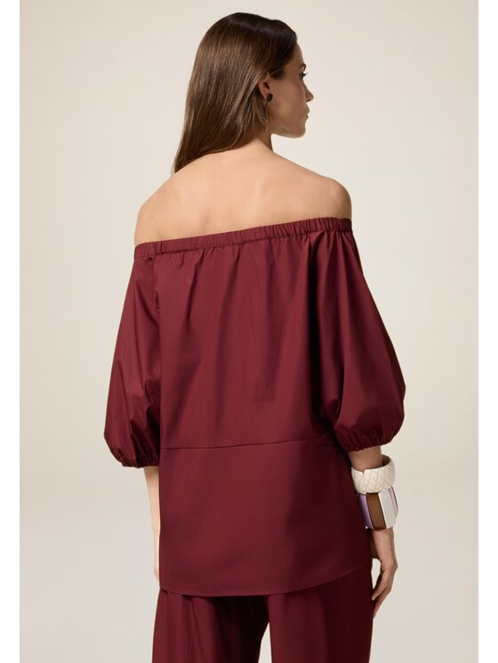Oltre Oltre Blusa 2485J100726N036 Bordeaux Over Fit