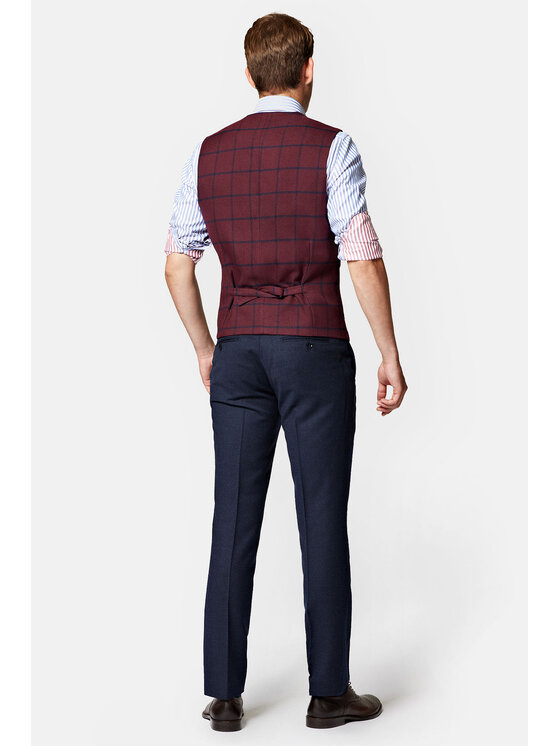 Lancerto Lancerto Kamizelka KA131223000001 Bordowy Slim Fit