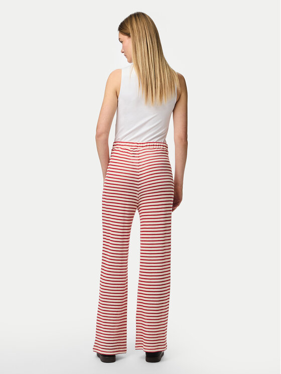 Pieces Pieces Stoffhose Manilla 17155071 Rot Wide Leg