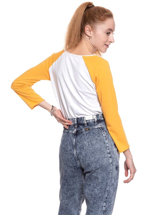 Wrangler Wrangler Blusa RAGLAN CROP LS TEE Giallo Regular Fit