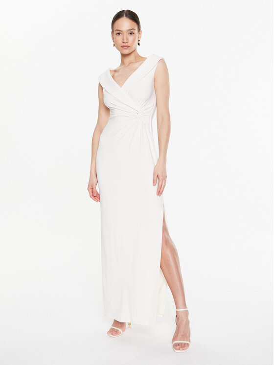 LAUREN RALPH LAUREN Lauren Ralph Lauren Večerní šaty 253863940001 Écru Slim Fit