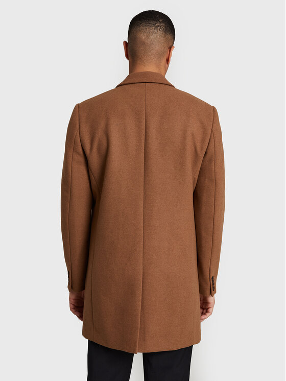 Matinique Matinique Vlněný kabát Trace 30205818 Hnědá Regular Fit