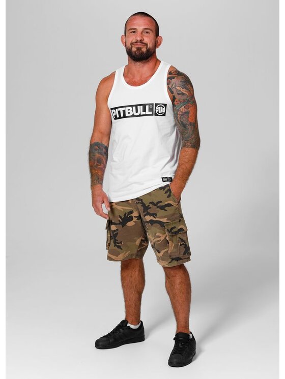 PITBULL PITBULL Tank top Tank Biały Regular Fit