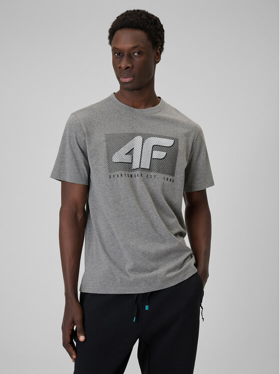 4F 4F T-Shirt COMMERCIAL 12 Szary Regular Fit