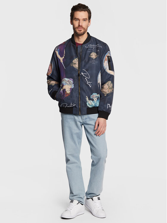 Primitive Primitive Bomber dzseki Mucha P12675 Sötétkék Regular Fit