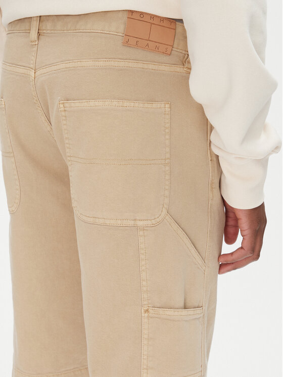 Tommy Jeans Tommy Jeans Шорти от плат Jaimie DM0DM21951 Бежов Slim Fit