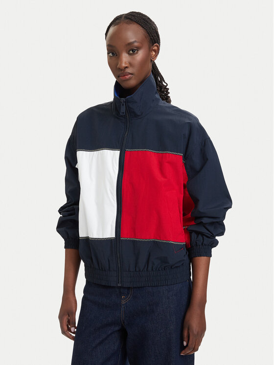 Tommy Jeans Tommy Jeans Giacca di transizione Flag DW0DW22914 Blu scuro Regular Fit