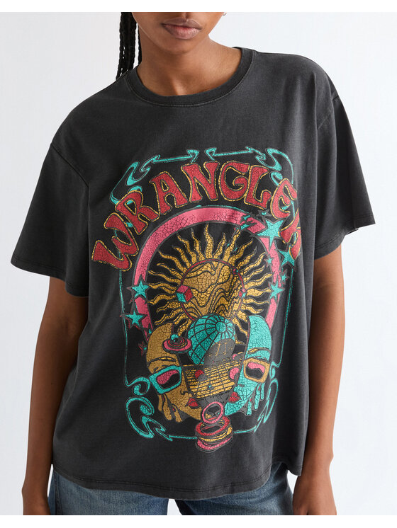 Wrangler Wrangler T-Shirt 112378023 Czarny Regular Fit