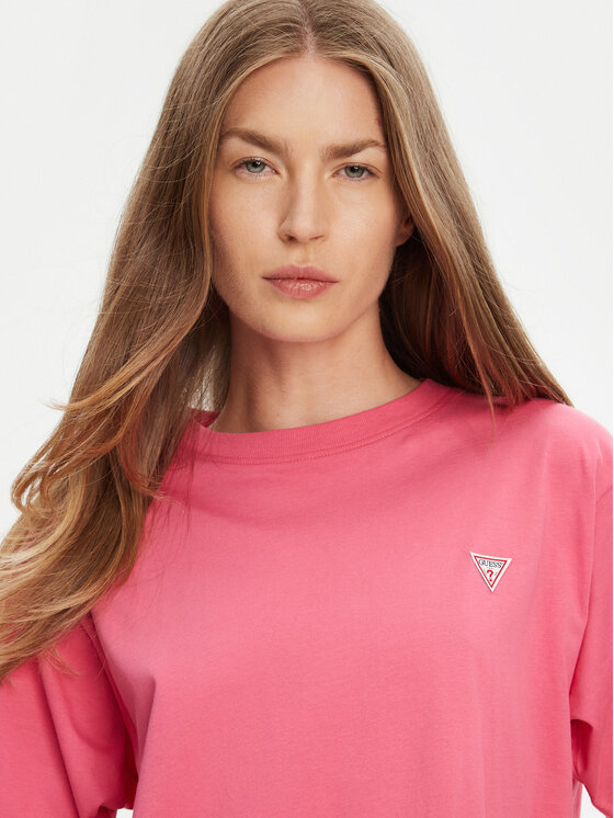 Guess Jeans Guess Jeans T-shirt W4YI05 K8HM0 Rosa Boxy Fit