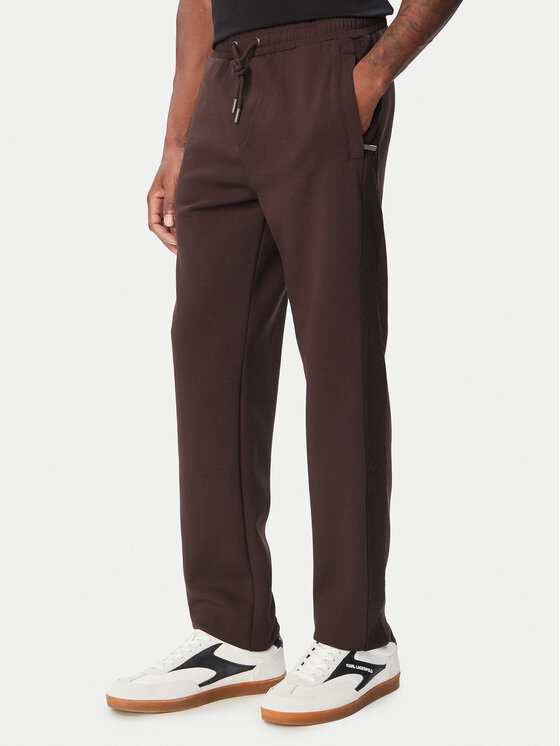 KARL LAGERFELD KARL LAGERFELD Teplákové nohavice 705012 564902 Tmavo hnedá Regular Fit