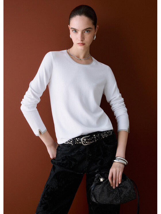 Liu Jo Liu Jo Maglione WF6015MS49I10701 Bianco Regular Fit