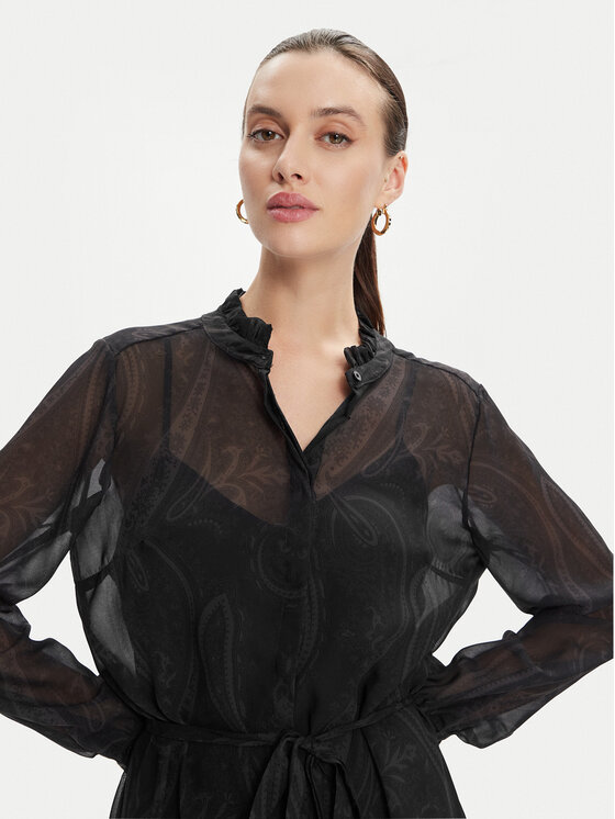 Silvian Heach Silvian Heach Haljina košulja PGA22335VE Crna Regular Fit