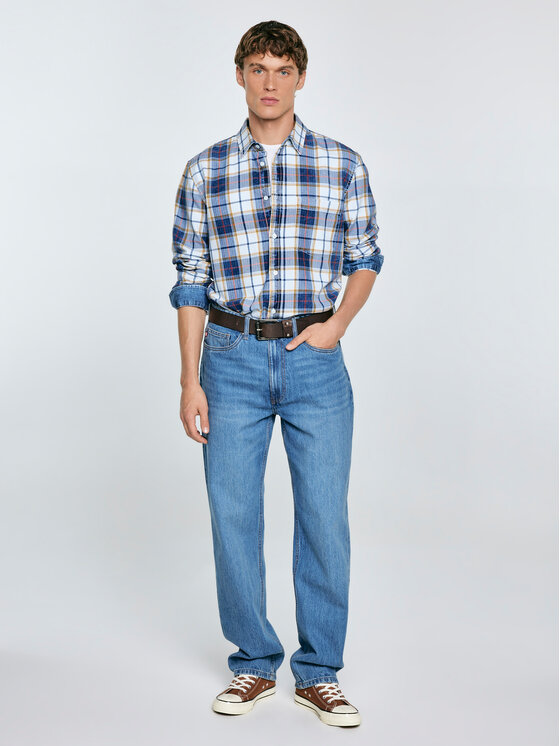 BIG STAR BIG STAR Koszula MEROWI Niebieski Basic Fit