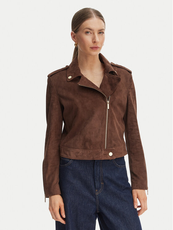Armani Exchange Armani Exchange Kožená bunda XW001924 AF21549 U6136 Hnedá Regular Fit