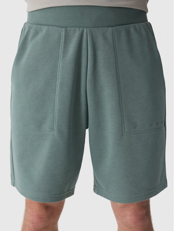 4F 4F Pantaloncini di tessuto 4FWSS24TSHOM330-43S Verde Regular Fit