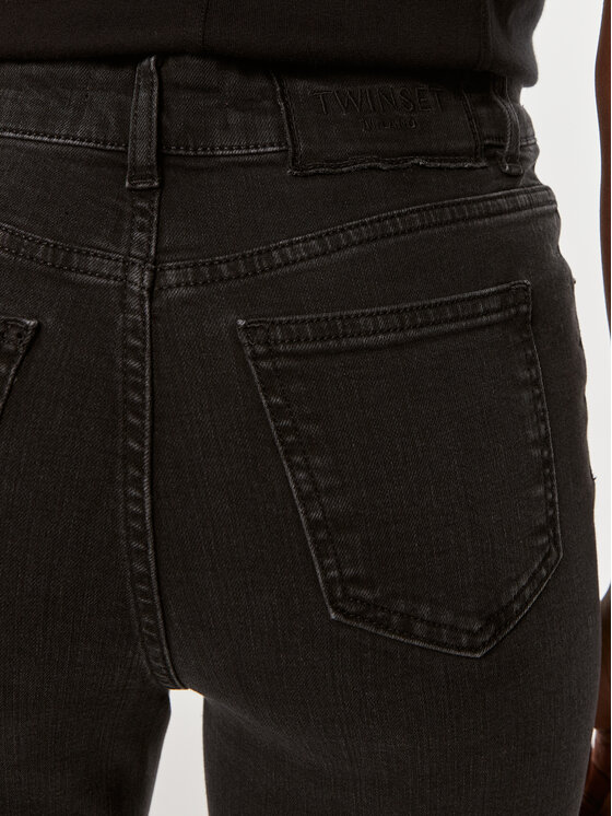 TWINSET TWINSET Jeans hlače 242TP2590 Črna Flare Fit