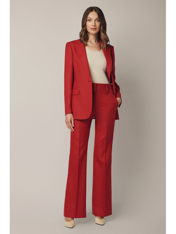 Lancerto Lancerto Spodnie materiałowe Maiori SP073225000008 Czerwony Regular Fit