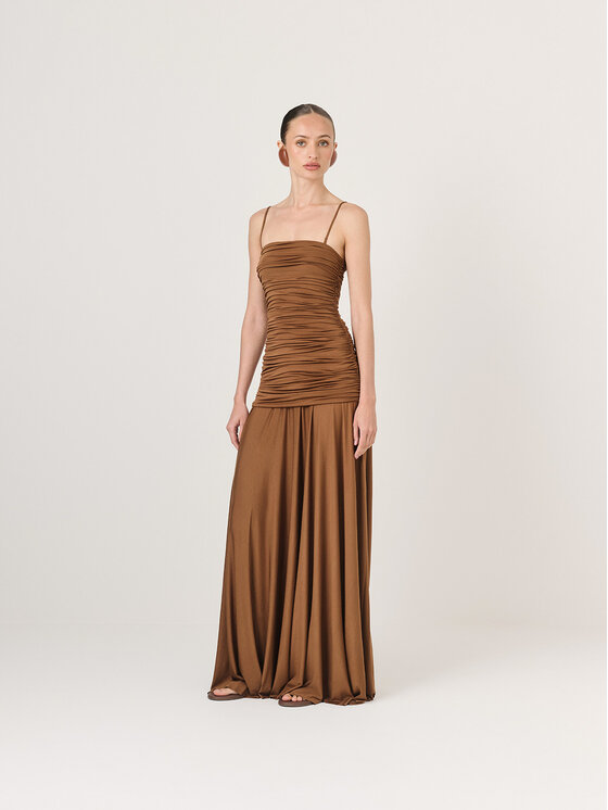 La Mania La Mania Vestito DELLA Beige Classic Fit