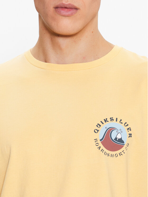 Quiksilver Quiksilver T-Shirt Qs Bubble Stamp EQYZT07258 Żółty Regular Fit