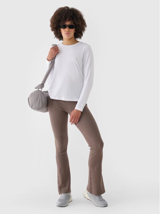 4F 4F Longsleeve 4FWMM00TLONF431-10S Bianco Oversize