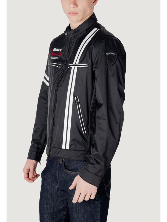 Blauer Blauer Kurtka skórzana CHELLMAN Czarny Regular Fit