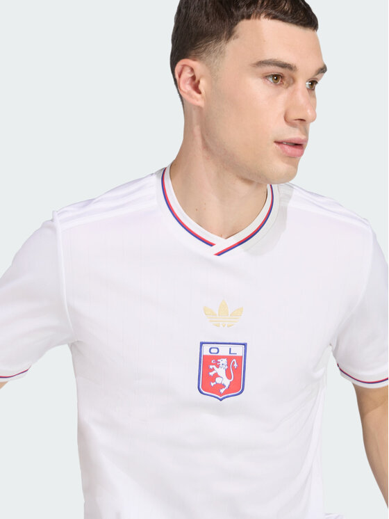 adidas adidas Koszulka techniczna Olympique Lyon Biały Slim Fit