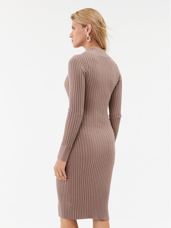 Guess Guess Kootud kleit W3BK39 Z2V42 Beež Bodycon Fit