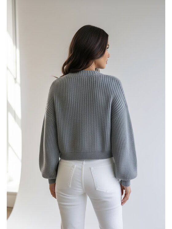 FIGL FIGL Ζακέτα M1263 Γκρι Regular Fit