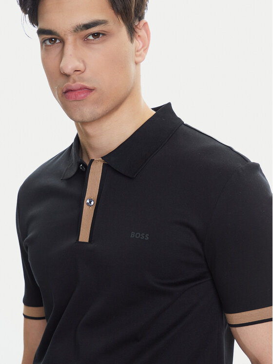 BOSS BOSS Tricou polo H-Phillipson 200 50543865 Negru Slim Fit