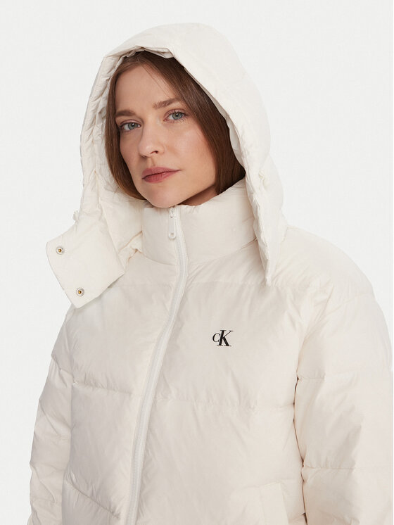 Calvin Klein Jeans Calvin Klein Jeans Daunenjacke Essential LV047D501G Écru Relaxed Fit