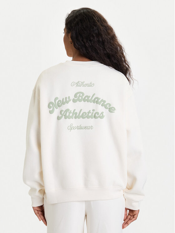 New Balance New Balance Mikina WT53516 Biela Relaxed Fit