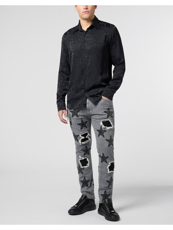 PHILIPP PLEIN PHILIPP PLEIN Koszula 30016 Czarny Regular Fit