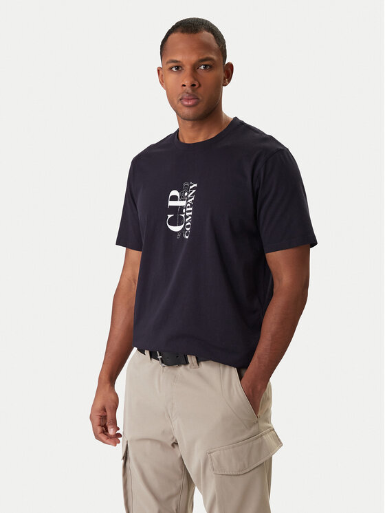 C.P. Company C.P. Company Тишърт 20CMTS084A005100W Тъмносин Regular Fit