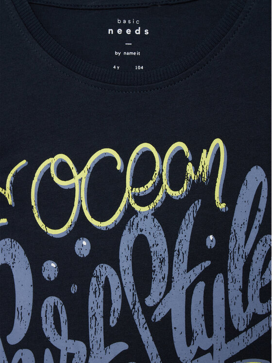 NAME IT NAME IT Komplet t-shirt i szorty sportowe 13200344 Granatowy Regular Fit