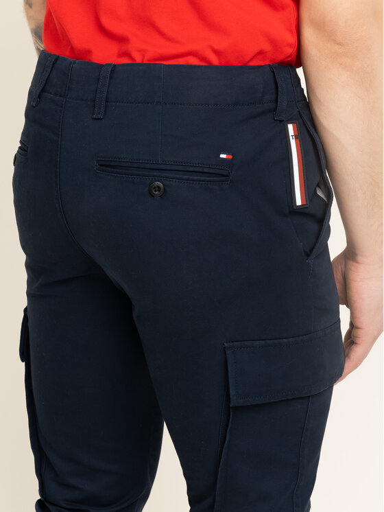 Tommy Hilfiger Tommy Hilfiger Kalhoty z materiálu Bleecker MW0MW11785 Tmavomodrá Slim Fit
