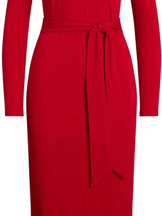 LAUREN RALPH LAUREN LAUREN RALPH LAUREN Плетена рокля 200980036002 Червен Slim Fit