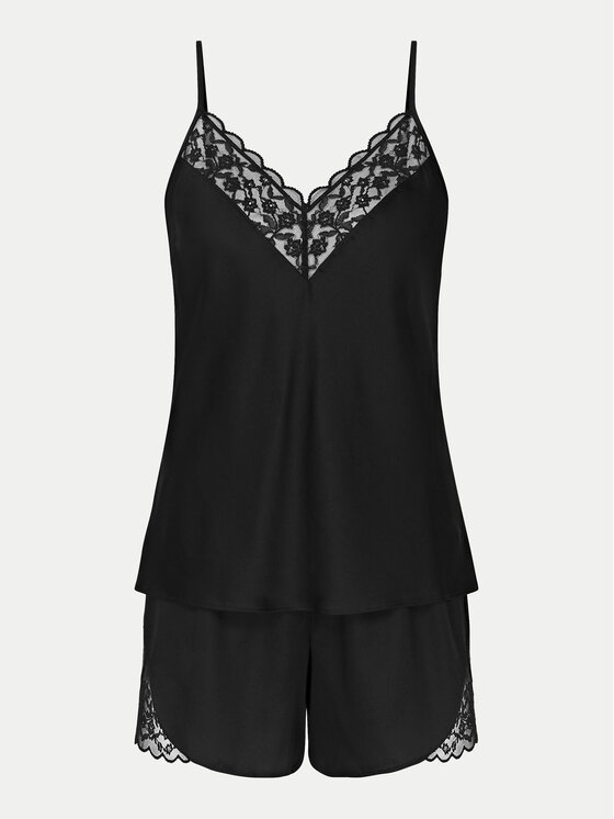Triumph Triumph Piżama Wild Azalea 10221499 Czarny Regular Fit
