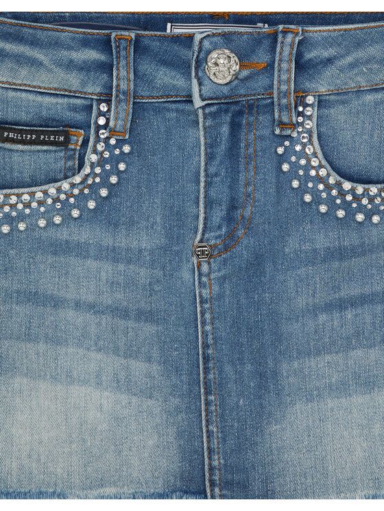 PHILIPP PLEIN PHILIPP PLEIN Spódnica 28121 Niebieski jasny Comfort Fit