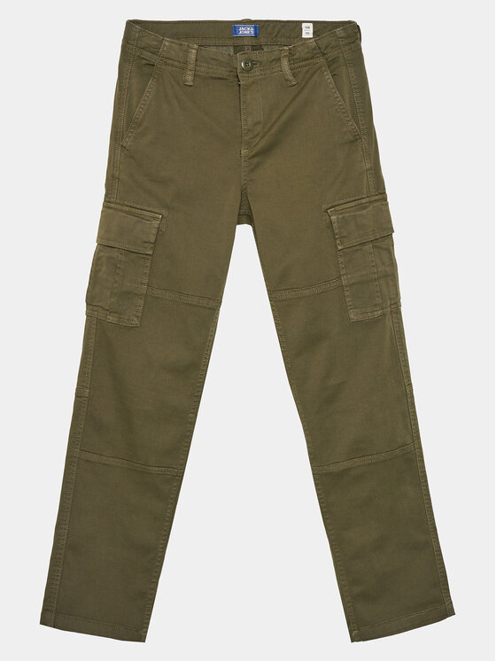 Jack&Jones Junior Jack&Jones Junior Hlače iz tkanine Harlow 12261033 Zelena Loose Fit