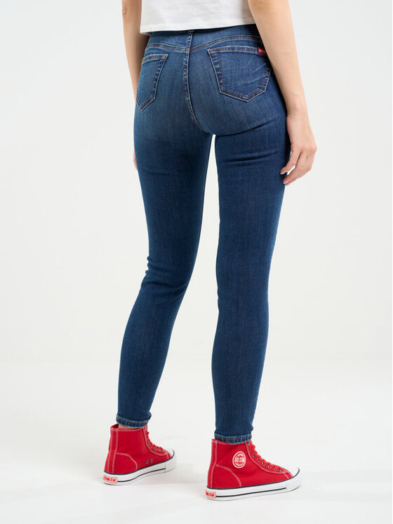 BIG STAR BIG STAR Jeansy MELINDA HIGH WAIST_521_190 Granatowy Slim Fit