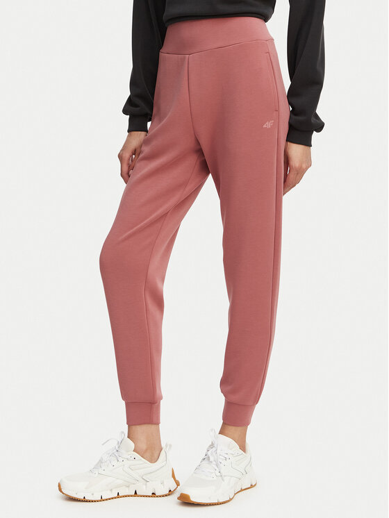 4F 4F Dressipüksid 4FWAW23TTROF611 Roosa Relaxed Fit