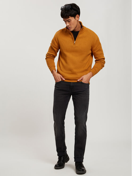Cross Jeans Cross Jeans Sweter 34253-548 Brązowy Reglan Fit