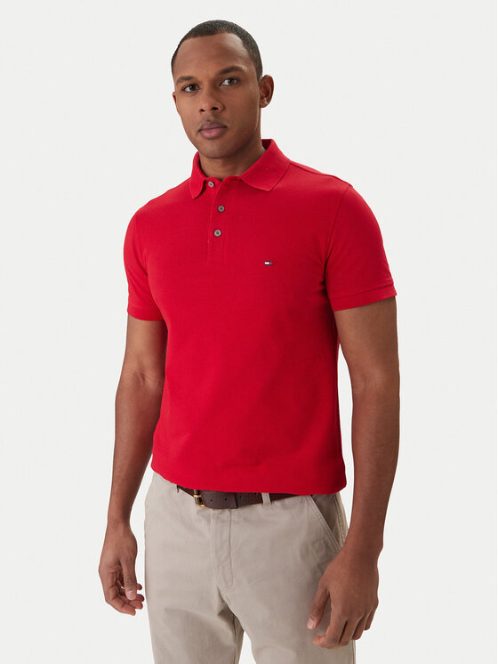 Tommy Hilfiger Tommy Hilfiger Polo 1985 MW0MW17771 Rosso Slim Fit