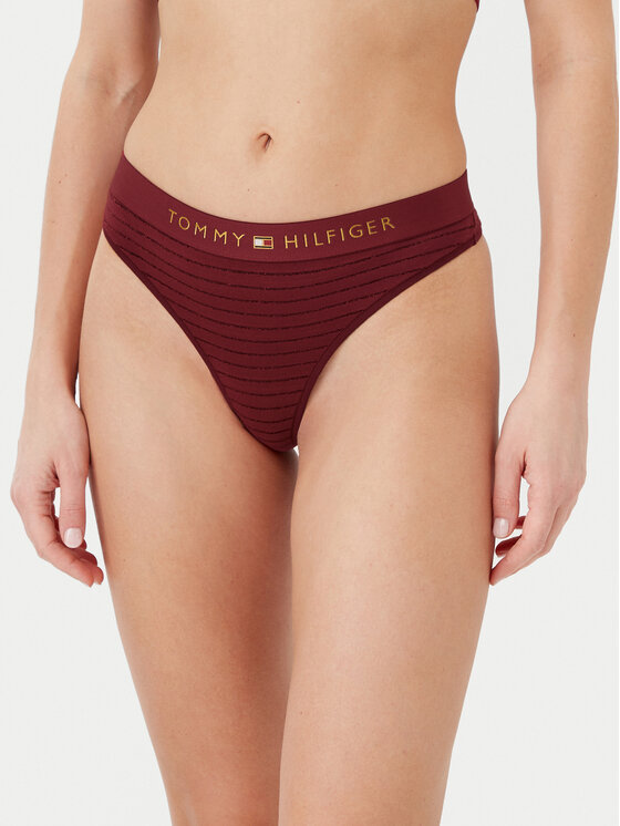 Női Tanga Tommy Hilfiger, Méret: S, Piros, UW0UW05589